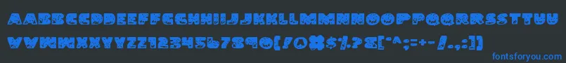 LandShark Font – Blue Fonts on Black Background