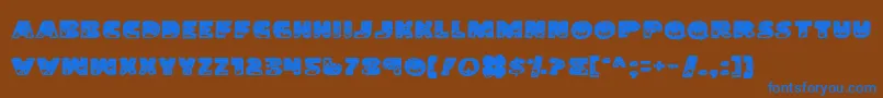 LandShark Font – Blue Fonts on Brown Background