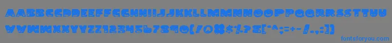 LandShark Font – Blue Fonts on Gray Background