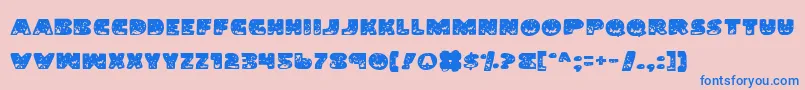 LandShark Font – Blue Fonts on Pink Background