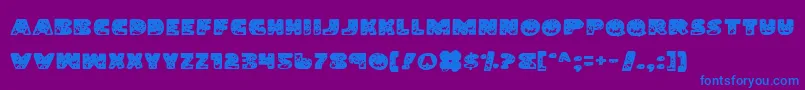 LandShark-fontti – siniset fontit violetilla taustalla