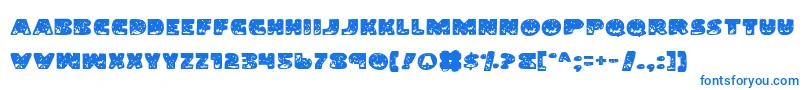 LandShark Font – Blue Fonts on White Background