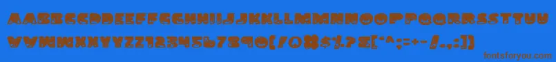 LandShark Font – Brown Fonts on Blue Background
