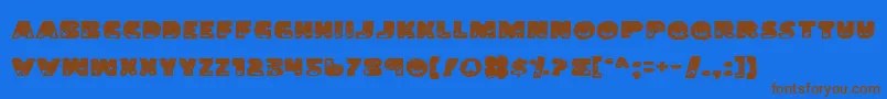Police LandShark – polices brunes sur fond bleu