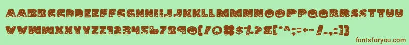 LandShark Font – Brown Fonts on Green Background