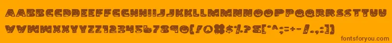 LandShark Font – Brown Fonts on Orange Background