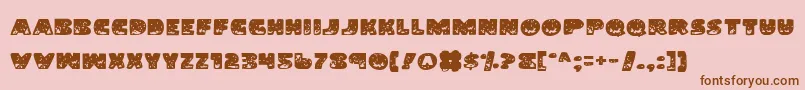 LandShark Font – Brown Fonts on Pink Background