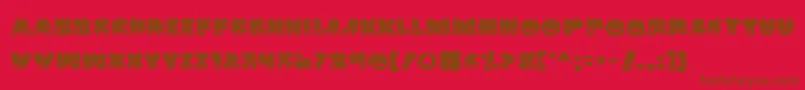 Czcionka LandShark – brązowe czcionki na czerwonym tle