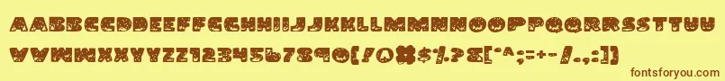 LandShark Font – Brown Fonts on Yellow Background