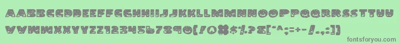 LandShark Font – Gray Fonts on Green Background