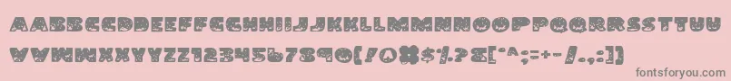 LandShark Font – Gray Fonts on Pink Background