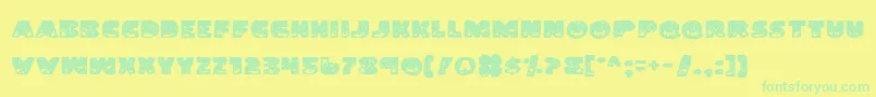 LandShark Font – Green Fonts on Yellow Background