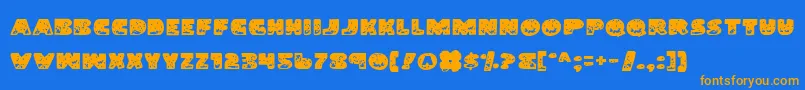 LandShark Font – Orange Fonts on Blue Background