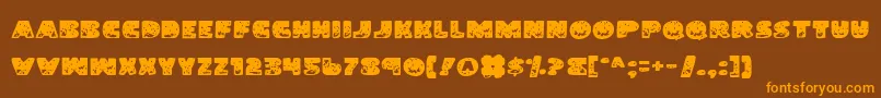 LandShark Font – Orange Fonts on Brown Background