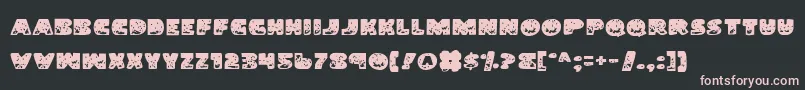 LandShark-fontti – vaaleanpunaiset fontit mustalla taustalla