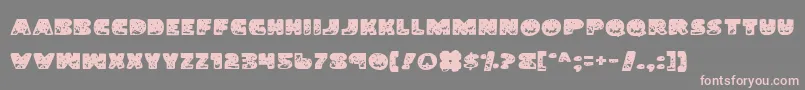 LandShark Font – Pink Fonts on Gray Background