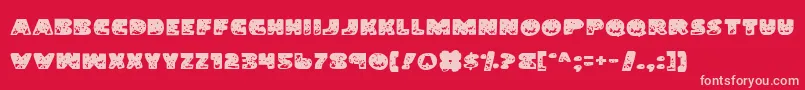 LandShark Font – Pink Fonts on Red Background