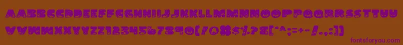 LandShark Font – Purple Fonts on Brown Background