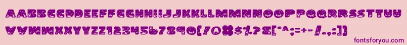 LandShark-Schriftart – Violette Schriften auf rosa Hintergrund