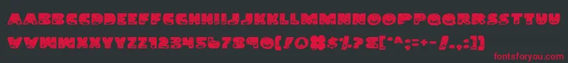 LandShark Font – Red Fonts on Black Background