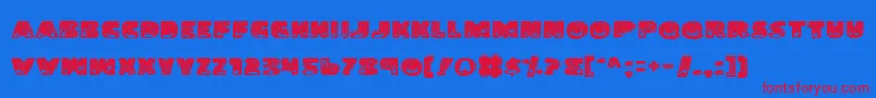LandShark-fontti – punaiset fontit sinisellä taustalla