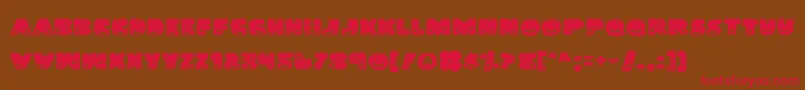 LandShark-fontti – punaiset fontit ruskealla taustalla