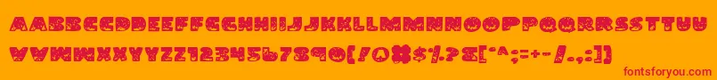 LandShark Font – Red Fonts on Orange Background