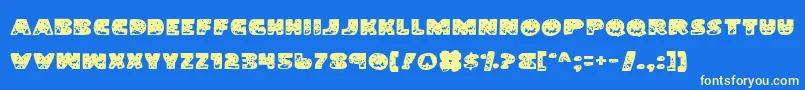 LandShark Font – Yellow Fonts on Blue Background