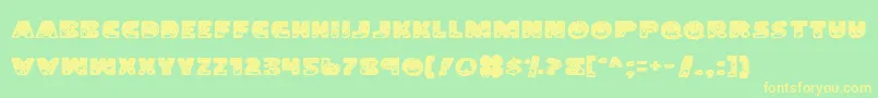 Шрифт LandShark – жёлтые шрифты на зелёном фоне