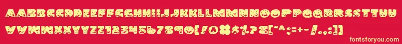 LandShark Font – Yellow Fonts on Red Background