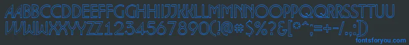 ALancetotl Font – Blue Fonts on Black Background