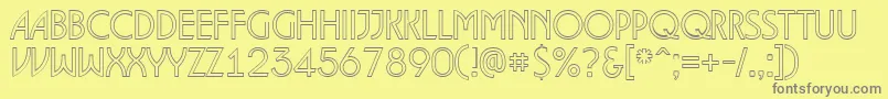 ALancetotl Font – Gray Fonts on Yellow Background