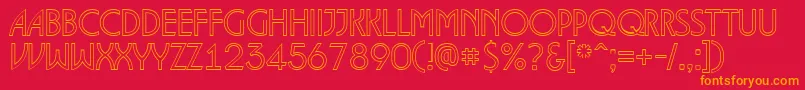ALancetotl Font – Orange Fonts on Red Background