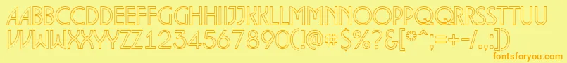 ALancetotl Font – Orange Fonts on Yellow Background