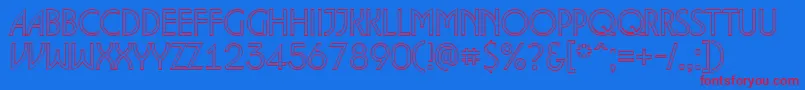 ALancetotl Font – Red Fonts on Blue Background