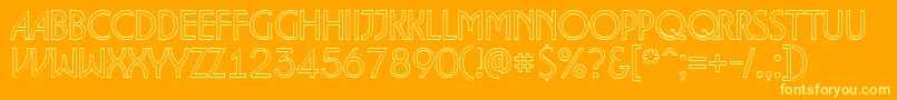 ALancetotl Font – Yellow Fonts on Orange Background