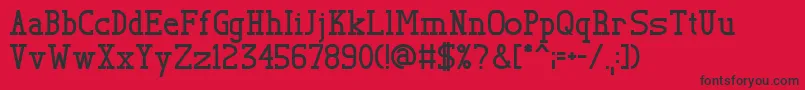 TlSerifBold Font – Black Fonts on Red Background