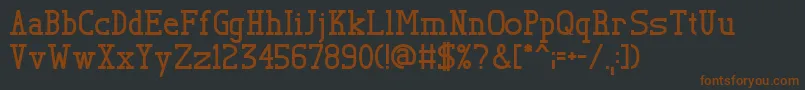 TlSerifBold Font – Brown Fonts on Black Background