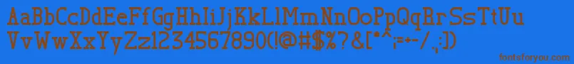 TlSerifBold Font – Brown Fonts on Blue Background