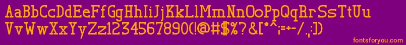 TlSerifBold Font – Orange Fonts on Purple Background