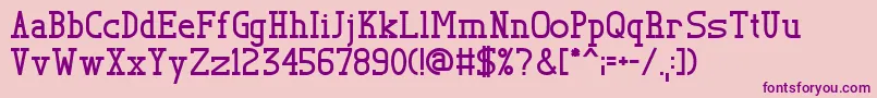 TlSerifBold Font – Purple Fonts on Pink Background