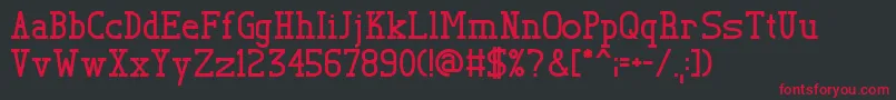 TlSerifBold Font – Red Fonts on Black Background