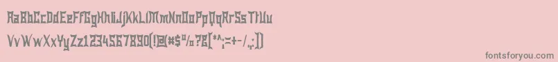Wewan Font – Gray Fonts on Pink Background