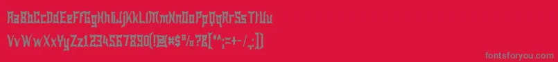 Wewan Font – Gray Fonts on Red Background