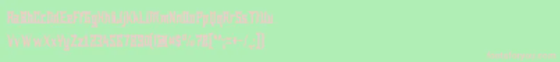 Wewan Font – Pink Fonts on Green Background