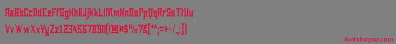 Wewan-Schriftart – Rote Schriften auf grauem Hintergrund