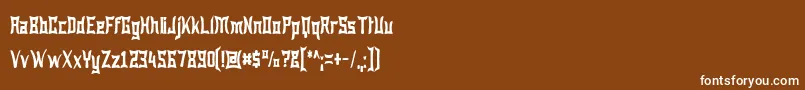 Wewan Font – White Fonts on Brown Background