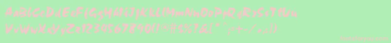 CarlinRegular Font – Pink Fonts on Green Background