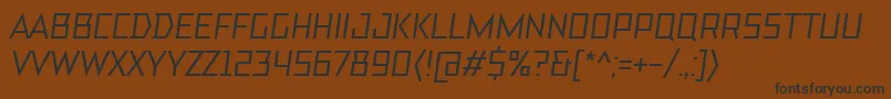 Шрифт TtBricksMediumItalic – чёрные шрифты на коричневом фоне