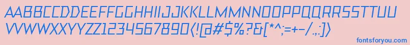 TtBricksMediumItalic Font – Blue Fonts on Pink Background